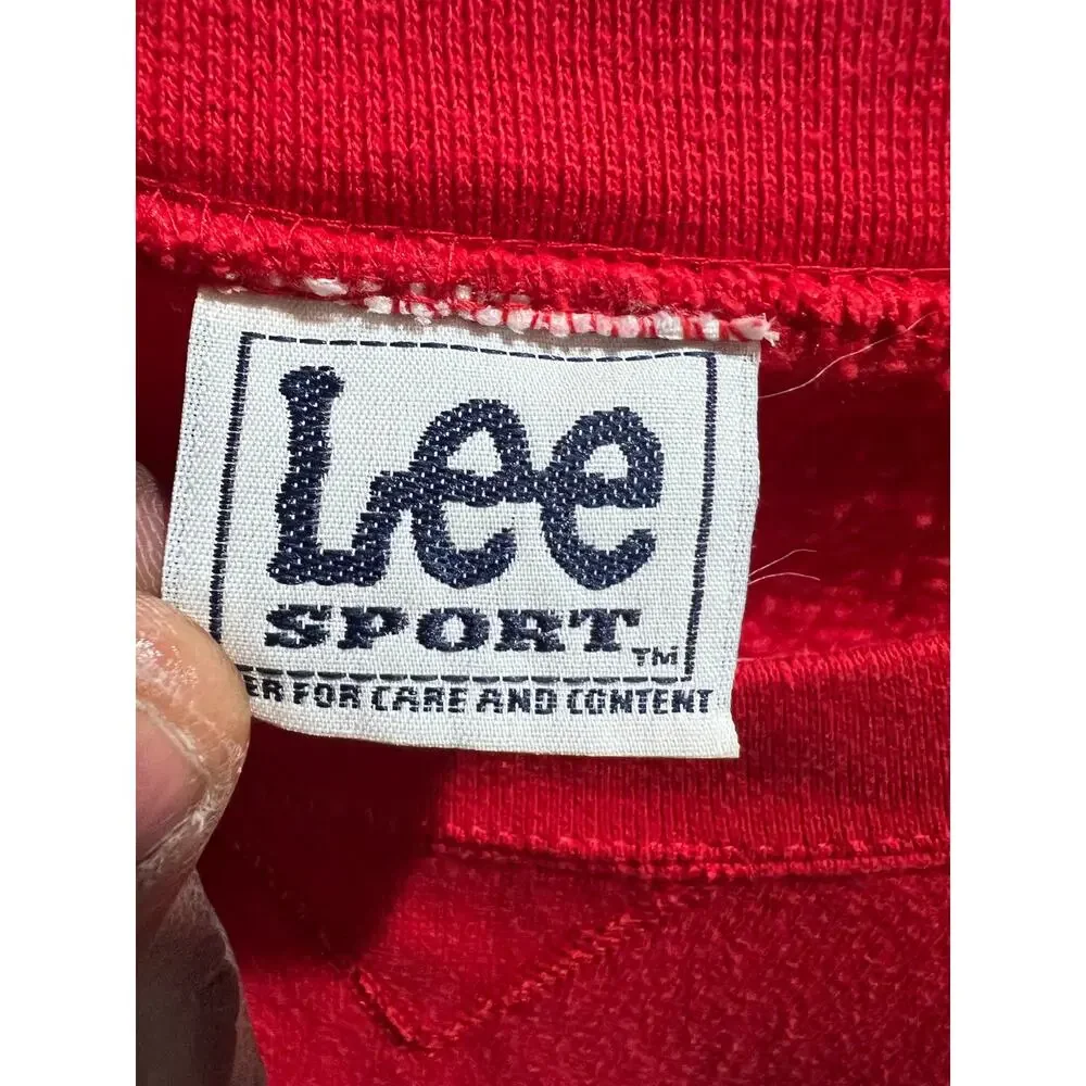 Vintage Kansas City Chiefs Lee Sport Sweatshirt Large Red Embroidered NFL - Picture 7 of 10